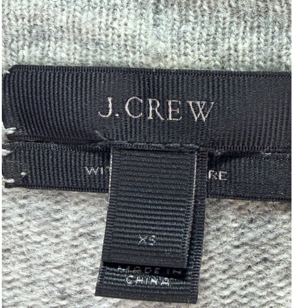 J. Crew Wool Cashmere Open Front Cardigan Sweater XS Gray Shawl Collar Womens - Picture 8 of 8